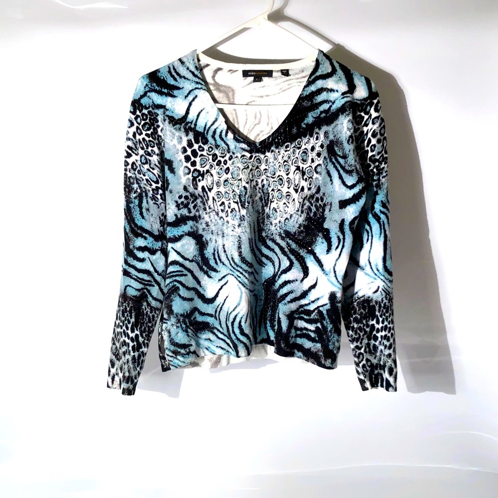 BCBGMaxAzria Leopard Print Sweater Size Large